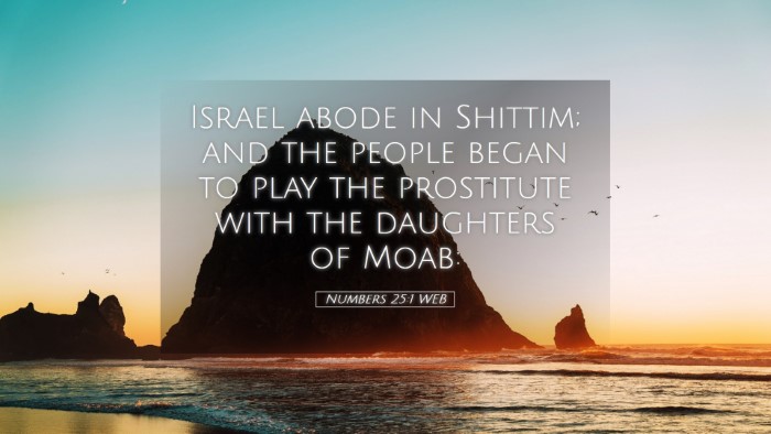 Picture 05 - Numbers 25:1 WEB Desktop Wallpaper - Israel abode in Shittim; and the people began to - Desktop Bible Verse Wallpaper