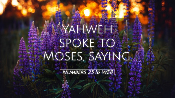 Picture 05 - Numbers 25:16 WEB Desktop Wallpaper - Yahweh spoke to Moses, - Desktop Bible Verse Wallpaper