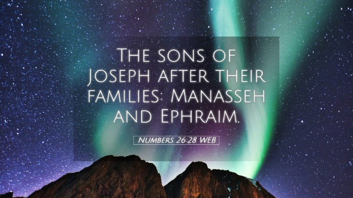 Picture 05 - Numbers 26:28 WEB Desktop Wallpaper - The sons of Joseph after their families: Manasseh - Desktop Bible Verse Wallpaper