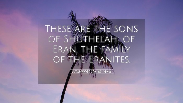 Picture 05 - Numbers 26:36 WEB Desktop Wallpaper - These are the sons of Shuthelah: of Eran, the - Desktop Bible Verse Wallpaper