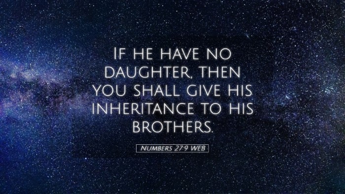 Picture 05 - Numbers 27:9 WEB Desktop Wallpaper - If he have no daughter, then you shall give his - Desktop Bible Verse Wallpaper