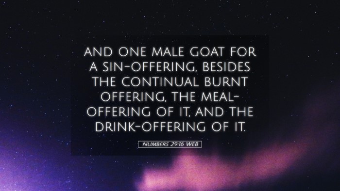 Picture 05 - Numbers 29:16 WEB Desktop Wallpaper - and one male goat for a sin-offering, besides the - Desktop Bible Verse Wallpaper