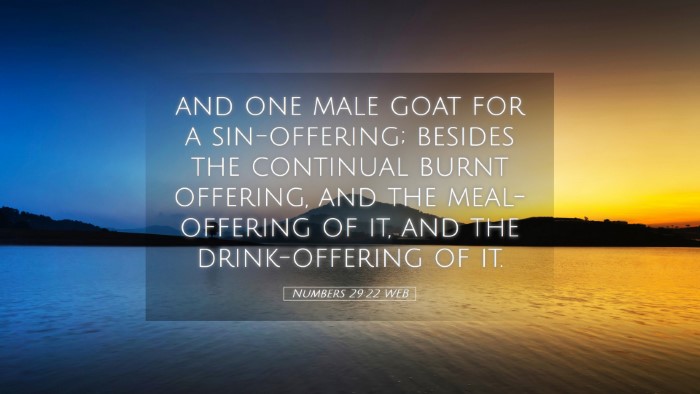 Picture 05 - Numbers 29:22 WEB Desktop Wallpaper - and one male goat for a sin-offering; besides the - Desktop Bible Verse Wallpaper