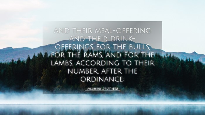 Picture 05 - Numbers 29:27 WEB Desktop Wallpaper - and their meal-offering and their drink-offerings - Desktop Bible Verse Wallpaper