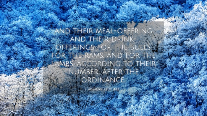 Picture 05 - Numbers 29:33 WEB Desktop Wallpaper - and their meal-offering and their drink-offerings - Desktop Bible Verse Wallpaper
