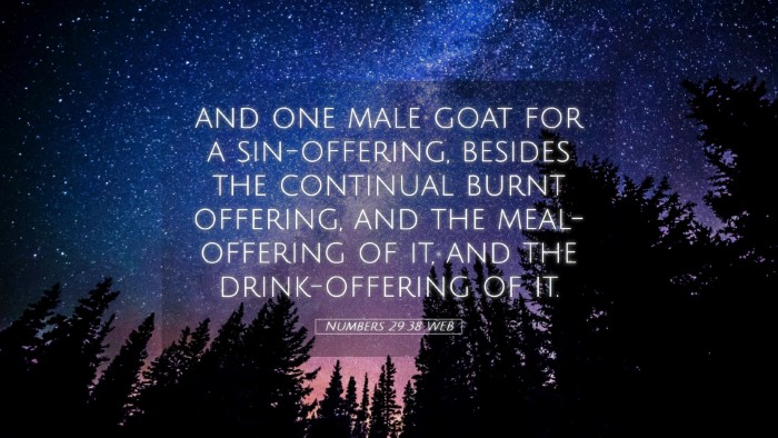 Picture 05 - Numbers 29:38 WEB Desktop Wallpaper - and one male goat for a sin-offering, besides the - Desktop Bible Verse Wallpaper
