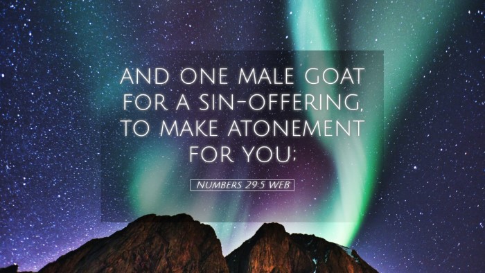 Picture 05 - Numbers 29:5 WEB Desktop Wallpaper - and one male goat for a sin-offering, to make - Desktop Bible Verse Wallpaper