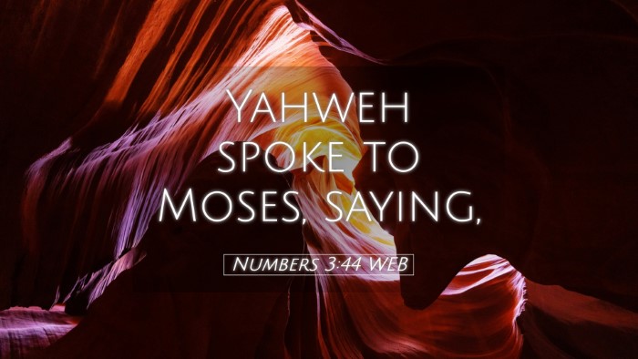 Picture 05 - Numbers 3:44 WEB Desktop Wallpaper - Yahweh spoke to Moses, - Desktop Bible Verse Wallpaper