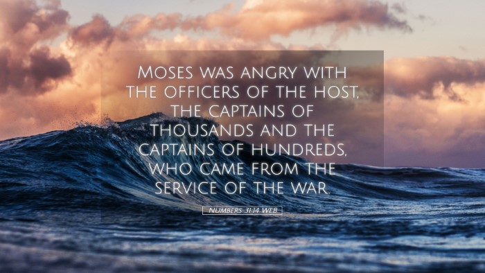 Picture 05 - Numbers 31:14 WEB Desktop Wallpaper - Moses was angry with the officers of the host, - Desktop Bible Verse Wallpaper