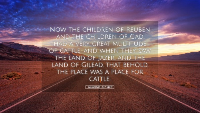 Picture 05 - Numbers 32:1 WEB Desktop Wallpaper - Now the children of Reuben and the children of - Desktop Bible Verse Wallpaper