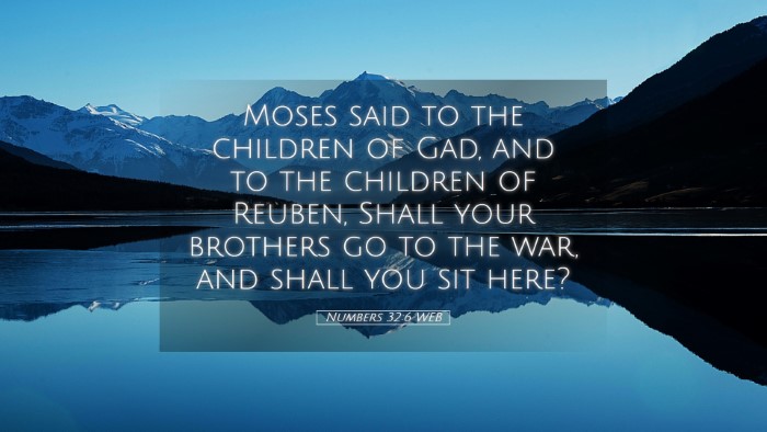 Picture 05 - Numbers 32:6 WEB Desktop Wallpaper - Moses said to the children of Gad, and to the - Desktop Bible Verse Wallpaper