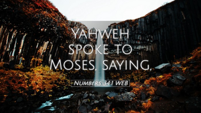 Picture 05 - Numbers 34:1 WEB Desktop Wallpaper - Yahweh spoke to Moses, - Desktop Bible Verse Wallpaper