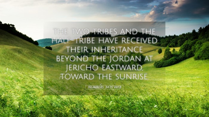 Picture 05 - Numbers 34:15 WEB Desktop Wallpaper - the two tribes and the half-tribe have received - Desktop Bible Verse Wallpaper