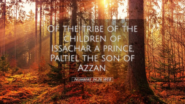 Picture 05 - Numbers 34:26 WEB Desktop Wallpaper - Of the tribe of the children of Issachar a - Desktop Bible Verse Wallpaper