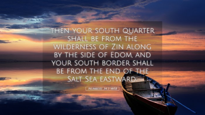 Picture 05 - Numbers 34:3 WEB Desktop Wallpaper - then your south quarter shall be from the - Desktop Bible Verse Wallpaper