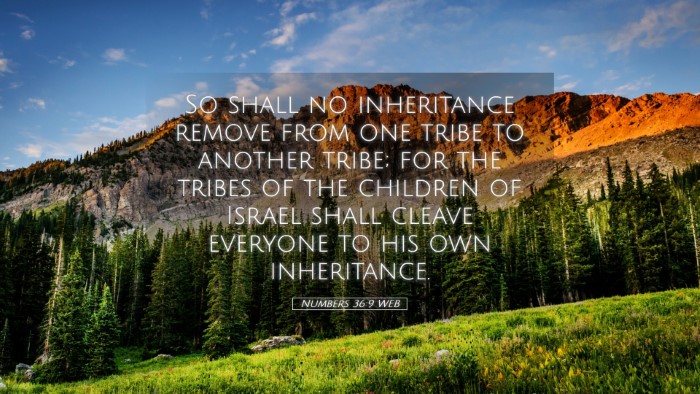 Picture 05 - Numbers 36:9 WEB Desktop Wallpaper - So shall no inheritance remove from one tribe to - Desktop Bible Verse Wallpaper