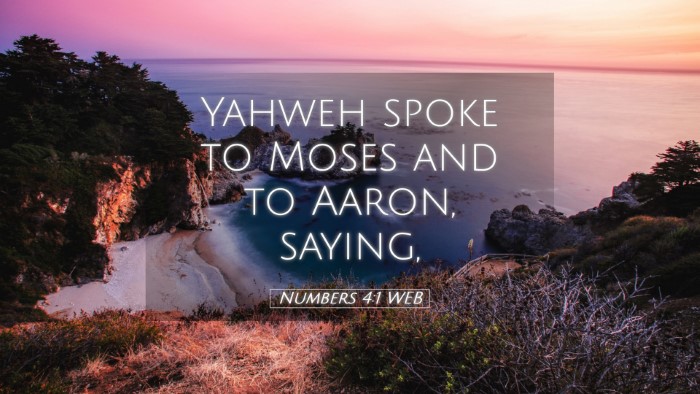 Picture 05 - Numbers 4:1 WEB Desktop Wallpaper - Yahweh spoke to Moses and to Aaron, - Desktop Bible Verse Wallpaper