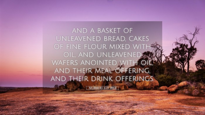 Picture 05 - Numbers 6:15 WEB Desktop Wallpaper - and a basket of unleavened bread, cakes of fine - Desktop Bible Verse Wallpaper