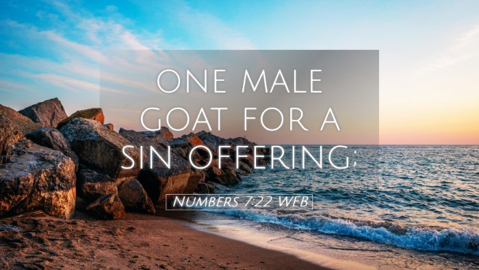 Picture 05 - Numbers 7:22 WEB Desktop Wallpaper - one male goat for a sin - Desktop Bible Verse Wallpaper