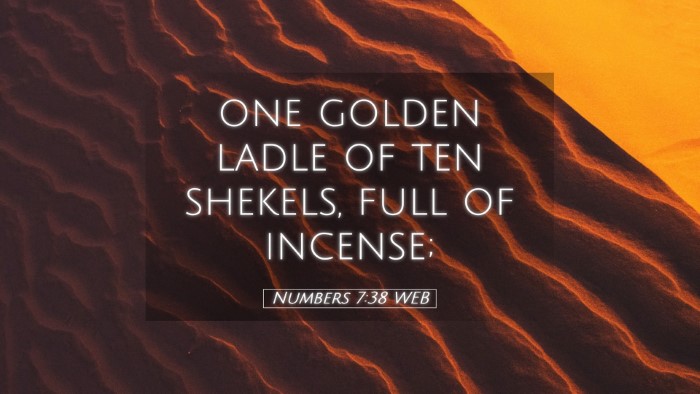 Picture 05 - Numbers 7:38 WEB Desktop Wallpaper - one golden ladle of ten shekels, full of - Desktop Bible Verse Wallpaper