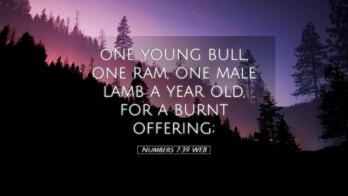 Picture 05 - Numbers 7:39 WEB Desktop Wallpaper - one young bull, one ram, one male lamb a year - Desktop Bible Verse Wallpaper