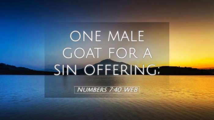Picture 05 - Numbers 7:40 WEB Desktop Wallpaper - one male goat for a sin - Desktop Bible Verse Wallpaper