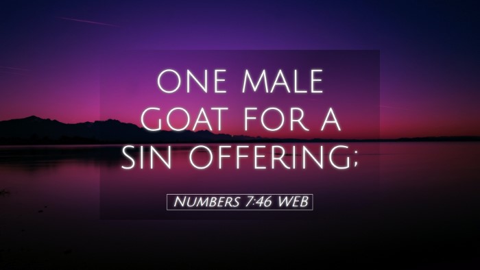 Picture 05 - Numbers 7:46 WEB Desktop Wallpaper - one male goat for a sin - Desktop Bible Verse Wallpaper
