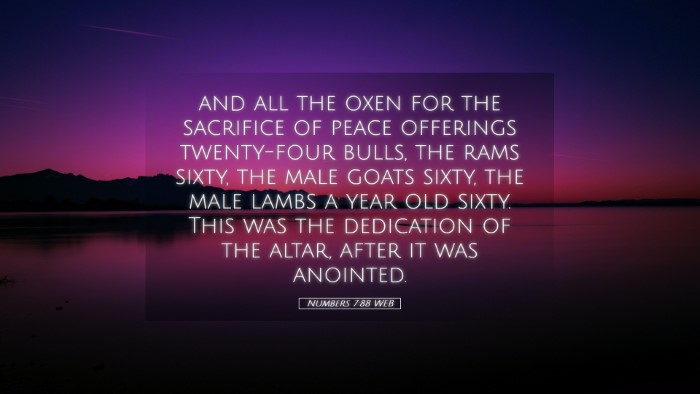 Picture 05 - Numbers 7:88 WEB Desktop Wallpaper - and all the oxen for the sacrifice of peace - Desktop Bible Verse Wallpaper