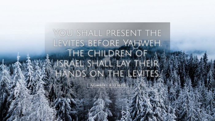 Picture 05 - Numbers 8:10 WEB Desktop Wallpaper - You shall present the Levites before Yahweh. The - Desktop Bible Verse Wallpaper