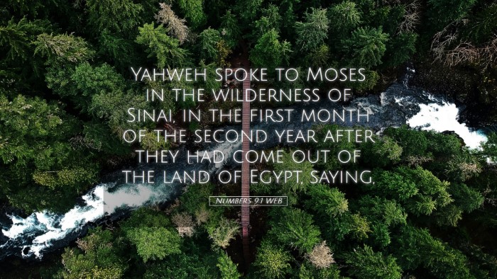 Picture 05 - Numbers 9:1 WEB Desktop Wallpaper - Yahweh spoke to Moses in the wilderness of Sinai, - Desktop Bible Verse Wallpaper