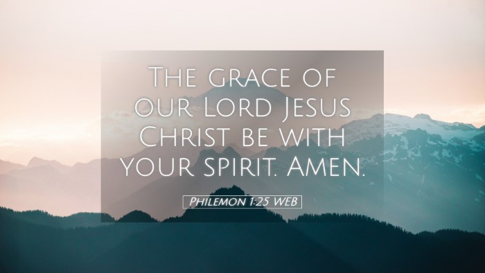 Picture 05 - Philemon 1:25 WEB Desktop Wallpaper - The grace of our Lord Jesus Christ be with your - Desktop Bible Verse Wallpaper