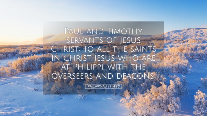 Picture 05 - Philippians 1:1 WEB Desktop Wallpaper - Paul and Timothy, servants of Jesus Christ; To - Desktop Bible Verse Wallpaper