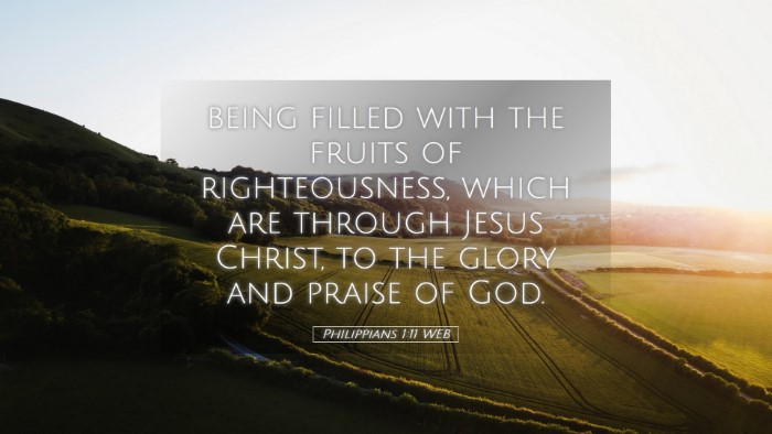 Picture 05 - Philippians 1:11 WEB Desktop Wallpaper - being filled with the fruits of righteousness, - Desktop Bible Verse Wallpaper