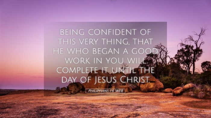 Picture 05 - Philippians 1:6 WEB Desktop Wallpaper - being confident of this very thing, that he who - Desktop Bible Verse Wallpaper