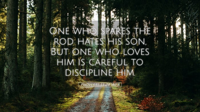 Picture 05 - Proverbs 13:24 WEB Desktop Wallpaper - One who spares the rod hates his son, But one who - Desktop Bible Verse Wallpaper