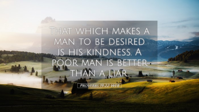 Picture 05 - Proverbs 19:22 WEB Desktop Wallpaper - That which makes a man to be desired is his - Desktop Bible Verse Wallpaper