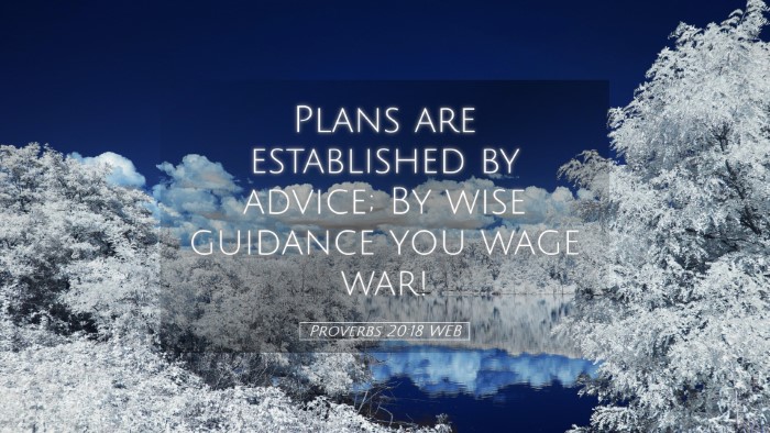 Picture 05 - Proverbs 20:18 WEB Desktop Wallpaper - Plans are established by advice; By wise guidance - Desktop Bible Verse Wallpaper