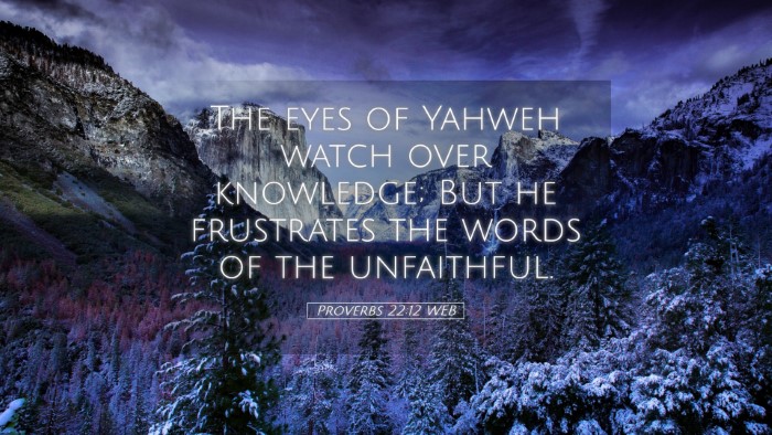 Picture 05 - Proverbs 22:12 WEB Desktop Wallpaper - The eyes of Yahweh watch over knowledge; But he - Desktop Bible Verse Wallpaper