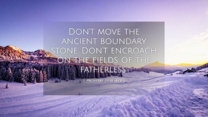 Picture 05 - Proverbs 23:10 WEB Desktop Wallpaper - Don't move the ancient boundary stone. Don't - Desktop Bible Verse Wallpaper