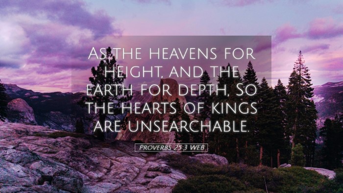Picture 05 - Proverbs 25:3 WEB Desktop Wallpaper - As the heavens for height, and the earth for - Desktop Bible Verse Wallpaper
