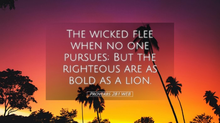 Picture 05 - Proverbs 28:1 WEB Desktop Wallpaper - The wicked flee when no one pursues; But the - Desktop Bible Verse Wallpaper