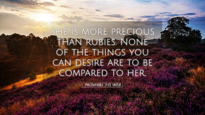 Picture 05 - Proverbs 3:15 WEB Desktop Wallpaper - She is more precious than rubies. None of the - Desktop Bible Verse Wallpaper
