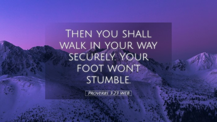 Picture 05 - Proverbs 3:23 WEB Desktop Wallpaper - Then you shall walk in your way securely. Your - Desktop Bible Verse Wallpaper
