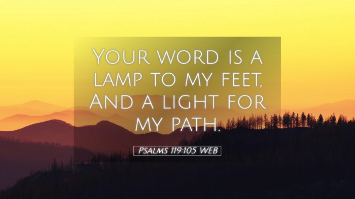 Picture 05 - Psalms 119:105 WEB Desktop Wallpaper - Your word is a lamp to my feet, And a light for - Desktop Bible Verse Wallpaper