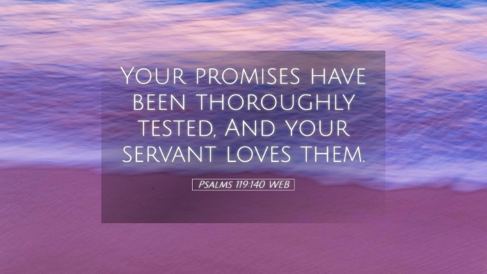 Picture 05 - Psalms 119:140 WEB Desktop Wallpaper - Your promises have been thoroughly tested, And - Desktop Bible Verse Wallpaper