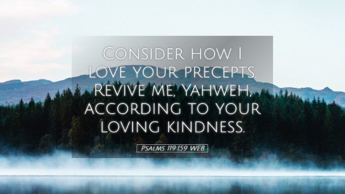 Picture 05 - Psalms 119:159 WEB Desktop Wallpaper - Consider how I love your precepts. Revive me, - Desktop Bible Verse Wallpaper