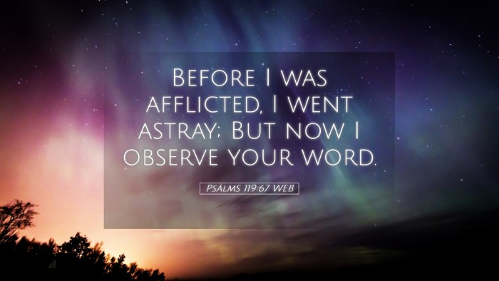 Picture 05 - Psalms 119:67 WEB Desktop Wallpaper - Before I was afflicted, I went astray; But now I - Desktop Bible Verse Wallpaper