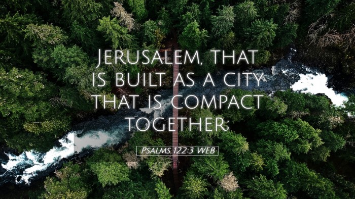 Picture 05 - Psalms 122:3 WEB Desktop Wallpaper - Jerusalem, that is built as a city that is - Desktop Bible Verse Wallpaper