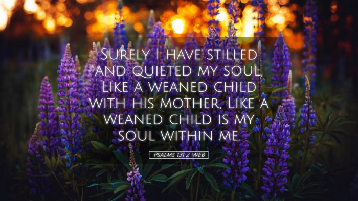 Picture 05 - Psalms 131:2 WEB Desktop Wallpaper - Surely I have stilled and quieted my soul, Like a - Desktop Bible Verse Wallpaper