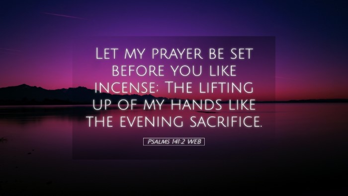 Picture 05 - Psalms 141:2 WEB Desktop Wallpaper - Let my prayer be set before you like incense; The - Desktop Bible Verse Wallpaper